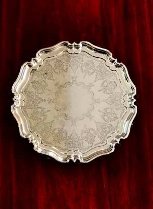 Silver fancy plate