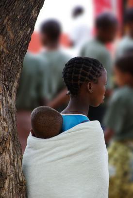 Young African mother