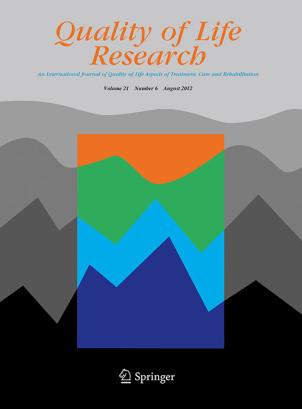 Cover of the journal Quality of Life Research